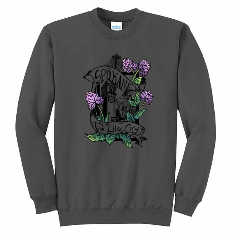 Lilacs and Landmarks Crew Neck