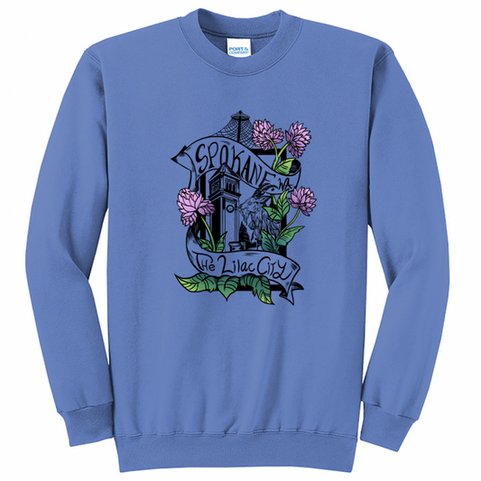 Lilacs and Landmarks Crew Neck
