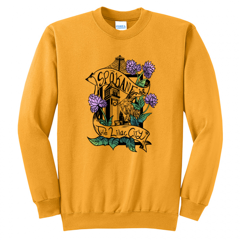 Lilacs and Landmarks Crew Neck