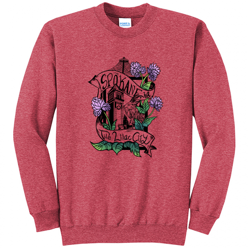 Lilacs and Landmarks Crew Neck