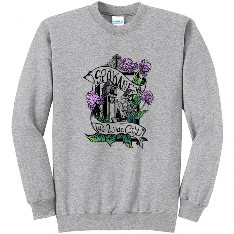 Lilacs and Landmarks Crew Neck