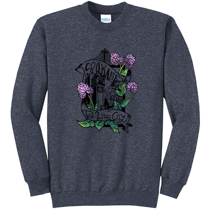 Lilacs and Landmarks Crew Neck